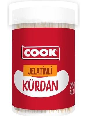 Cook Bambu Kürdan, Jelatinli, 200 Adet