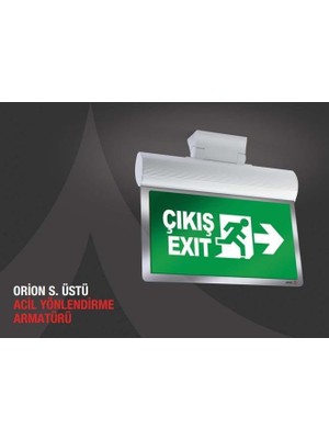 Arsel Orion AEB-30223-L Acil Çıkış Yönlendirme Armatürü Sürekli ve Kesintide 180 Dak. Yanan