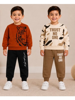 Milano Kids Erkek Çocuk Mevsimlik Alt Üst 2 Adet Takım Toplam 4 Parça