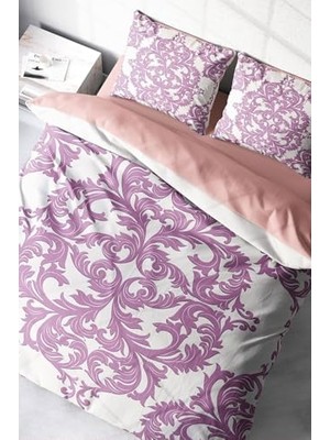 Nevresim Takımı, %100 Pamuk Saten Çift Kişilik Pink Damask, MONOHOME38021