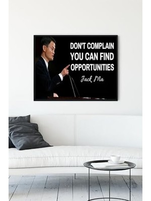 (PSTER12602) Jack Ma Girişimcilik Çerçeveli Tablo (21X30 Cm)