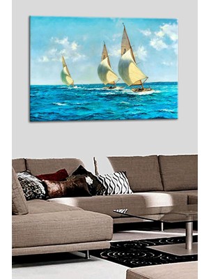 Store Talya Tablo Yaşadığınız Seçkin Mekanlar Için Çok Özel Yelkenli Gemi Deniz 50X35 NO-5188