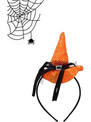 Turuncu Cadı Tacı, Halloween Şapkalı, AST6500-1