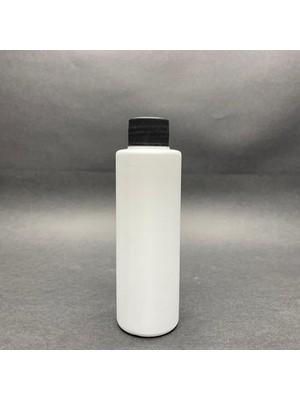 150 cc Mat Beyaz Sert Pe Plastik Şişe, Siyah Contalı Kapaklı, 150 ml x 10 Adet