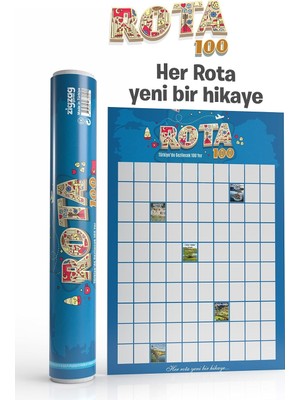 Store Rota 100 Kazı Kazan Poster | Türkiye Gezi Rotası Posteri | Gezginlere Hediye