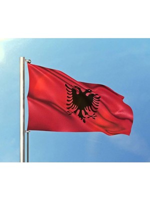 Store Zc Bayrak Arnavutluk Milli Gönder Bayrağı 70X105 cm Raşel Dijital Baskı