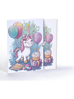 Store Unicornun Tatlı Dünyası, A4 Poster (GGK-PG031)