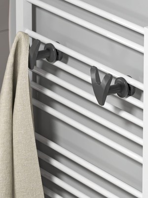 Store Banyo Askısı,mutfak Askısı,bornoz Askısı,havlu Askısı, Havlupan Üzeri Askı Kayma Düşme Yapmaz(2 Adet) (Antrasit)