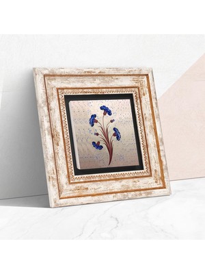 Store Ebru Sanatı Taş Duvar Tablosu - Çerçeveli Taş Tablo - Dekoratif Duvar Sanatı - Modern Ev ve Ofis Duvar Dekoru T1-242