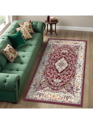 Kadife Kaymaz Pamuk Tabanlı Yıkanabilir Antibakteriyel Salon Halısı 120X180