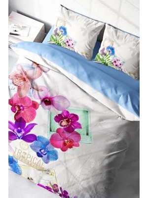 %100 Pamuk Saten Çift Kişilik Nevresim Takımı Viola, MONOHOME39523