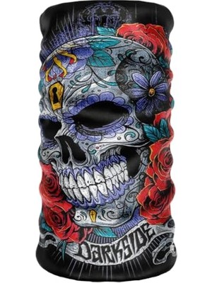 Multifunctional Colorful Skull Seamless Knitting Uv+ Neckerwear Face Mask Headband Bandana Do Rag Hairband