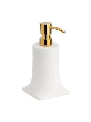 Tezgah Üstü Sıvı Sabunluk 250 ml Beyaz-Gold Renk 181X91X109 mm Beyaz Tek Ebat BA2007 006 R1-Gl