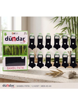 Dündar Plus Erkek Bambu Patik Çorap 12'li Paket (40-44 Beden)