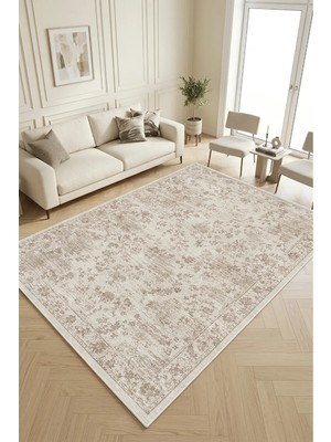 Decomia Home Dijital Kaymaz Yıkanabilir Çiçekli Salon Halısı Mutfak Halısı Koridor Halısı