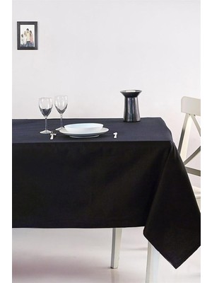 Store Denizli Concept Roma Masa Örtüsü Siyah 170X300 cm