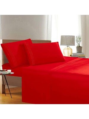 Store 1500 Iplik Sayısı Kırışmaya ve Solmaya Dayanıklı Mısır Kalitesi 4 Parça Nevresim Takımı Ultra Yumuşak Lüks Set Düz Çarşaf, Lastikli Çarşaf ve 2 Yastık Kılıfı Içerir, Ikiz, Egzotik