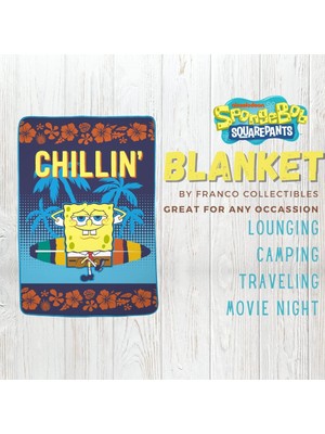 Store Spongebob Squarepants Bedding Süper Yumuşak Mikro Raschel Battaniye 157,5 cm x 228,6 Cm, (Resmi Lisanslı Ürün) Koleksiyon Ürünleri