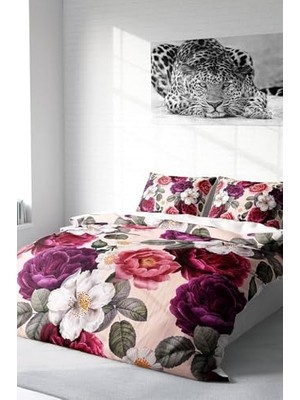 Çift Kişilik Nevresim Takımı Özel Dokuma Pamuk Saten 3D Digital Flower Dream, MONOHOME18597HF