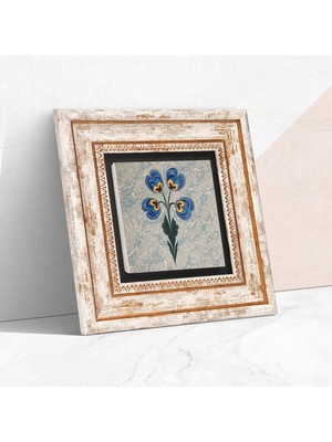 Store Ebru Sanatı Taş Duvar Tablosu - Çerçeveli Taş Tablo - Dekoratif Duvar Sanatı - Modern Ev ve Ofis Duvar Dekoru T1-137