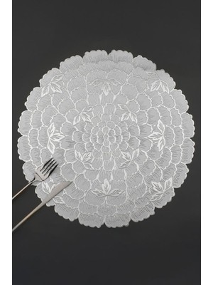 Store 6’lı Amerikan Servisi Supla Yuvarlak Gümüş 38 cm – ACR-623/20