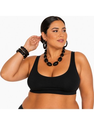 Eros Büyük Beden Ayarlanabilir Kalın Askılı Kadın Bralet