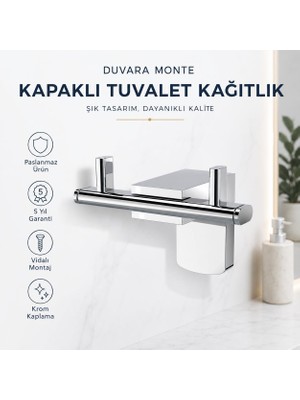 Aydogan's F1 Model Lüx Krom Bornoz ve Havlu Askısı, Çift Kancalı Montajlı Metal Askılık, Parlak Krom Banyo Aksesuarı, Duvara Vidalı Havlu Bornoz Askılığı, 5 Yıl Garantili