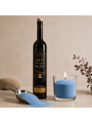 Okyanus Esintisi Kokulu Kum Mum 750 ml – Mavi Doğal Bitkisel Mum, 35 Fitil, Mum Kabı ve Kibritli Premium Hediye Seti