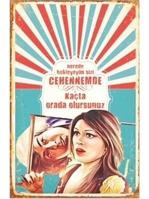 Nerede Bekleyeyim Sizi Yazılı Retro Duvar Posteri, Kuşe Kağıt, DRTR0096