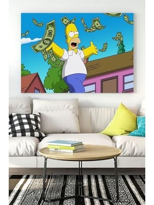 (PSTER17313) Homer Simpsons Çalışması Girişimcilik Kanvas Tablo 21 x 30