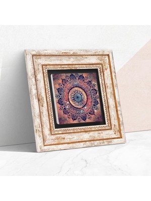 Aydogan's Mandala Taş Duvar Tablosu - Çerçeveli Taş Tablo - Dekoratif Duvar Sanatı - Modern Ev ve Ofis Duvar Dekoru T1-226