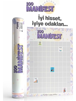 Aydogan's 100 Manifest Kazı Kazan Poster Motivasyon ve Kişisel Gelişim