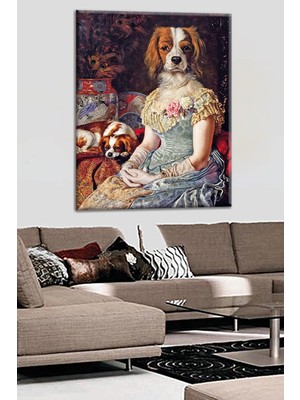 Aydogan's Talya Tablo Elbise Giyen Köpek Kanvas Tablo 50X35 NO-3009