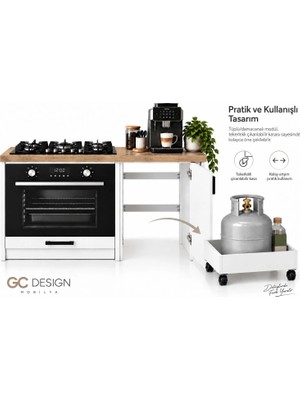 T Designo Tdesigno Hedy Ankastre Fırın Dolabı-Tüp Dolabı-Damacana Dolabı-Çok Amaçlı Dolap-Mutfak Alt Modül