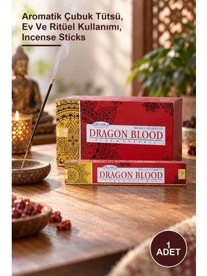 Yenilig 1 Adet Dragon Blood Aromalı Çubuk Tütsü 15 gr – Aromatik Çubuk Tütsü, Ev ve Ritüel Kullanımı, Incense Sticks