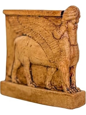 Asur Lamassu Heykeli, Boğa Başlı Kanatlı Koruyucu Figür Replikası