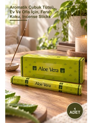 Yenilig 1 Adet Aloe Vera Aromalı Çubuk Tütsü – Aromatik Çubuk Tütsü, Ev ve Ofis Için, Ferah Koku, Incense Sticks