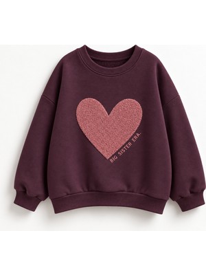 Ozzy Kids Kız Çocuk Önü ve Arkası Nakışlı Sweatshirt