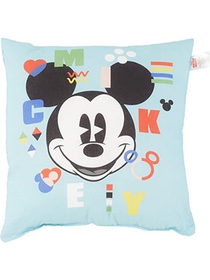 Disney Mickey Funny Pamuk Kırlent, Karakter Baskılı, Çok Renkli, 40X40 cm
