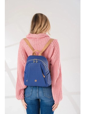Just Polo Bölmeli Fermuarlı Tasarım Kadın El ve Omuz Çantası