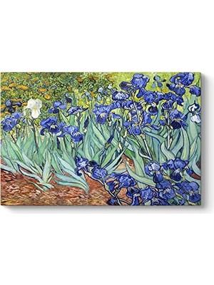 Vincent Van Gogh Iris Süseni Çiçeği Kanvas Tablosu 140 x 100