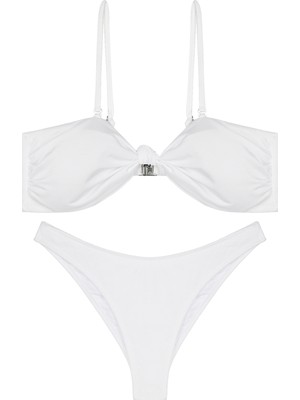 Pierre Cardin Kaplı Kesim Düğüm Detaylı Ayarlanabilir Askılı Bikini Takımı