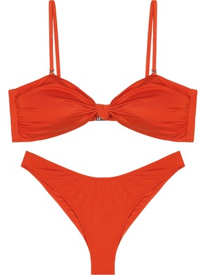 Pierre Cardin Kaplı Kesim Düğüm Detaylı Ayarlanabilir Askılı Bikini Takımı