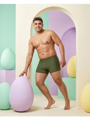 Pierre Cardin Büyük Beden Düz Renk Erkek Şort Mayo