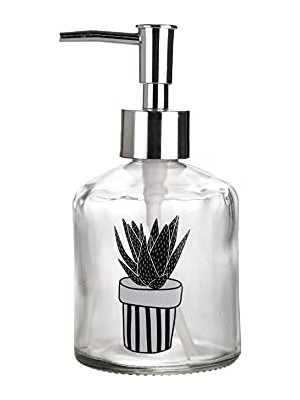 Sabunluk, Cam Sıvı Kaktüs 1 Desen 300 ml 7,6X15,5 cm
