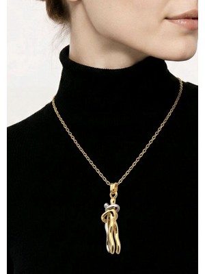 Monalisa Home Birbirine Sarılan Sevgili Figürlü Kolye