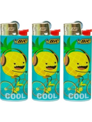 Kazan Hobi Bic Mini Çakmak, Taşlı, Tatil Temalı Desenli, 3'lü Paket (Cool-8)
