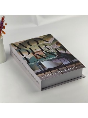 Kazan Hobi Bak Gel Al Kitap Görünümlü Dekoratif Kutu, Iskandinav Tarzı Kitap Şeklinde Saklama Kutusu, Ev Dekorasyonu, Modern Ev Dekorasyonu Wonderland