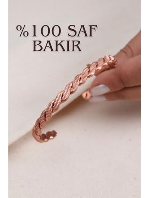 Kazan Hobi NEEFY(1395) Burgu Model Mat Bakır Bilezik Bakır Tek Ebat