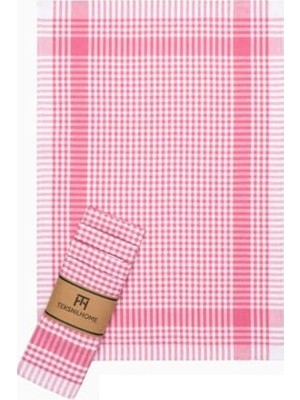 Kazan Hobi %100 Pamuk Fuşya, Pembe Renkli Pötikareli 5 Adet Kurulama Bezi, Beslenme Örtüsü, Servis Peçetesi 40X60